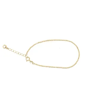 10 Karat Gold Shiny Bead Bracelet