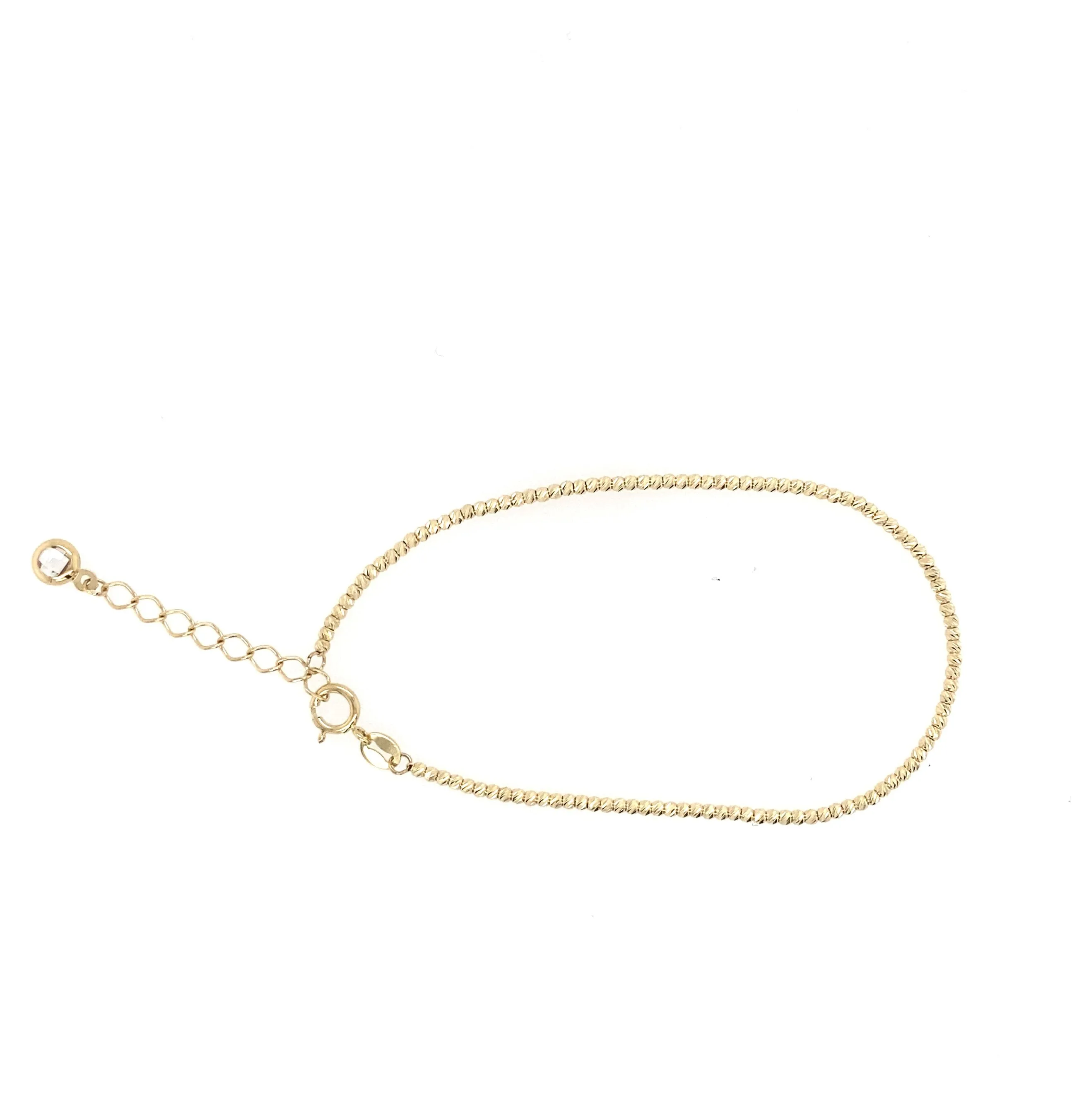 10 Karat Gold Shiny Bead Bracelet