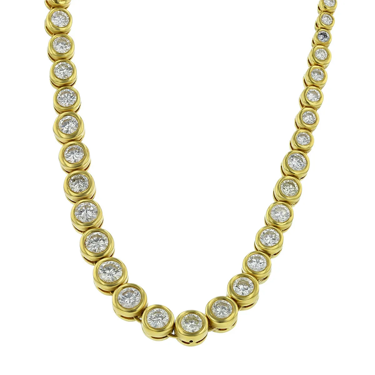 11.95-Carat Diamond Riviera Bezel Necklace