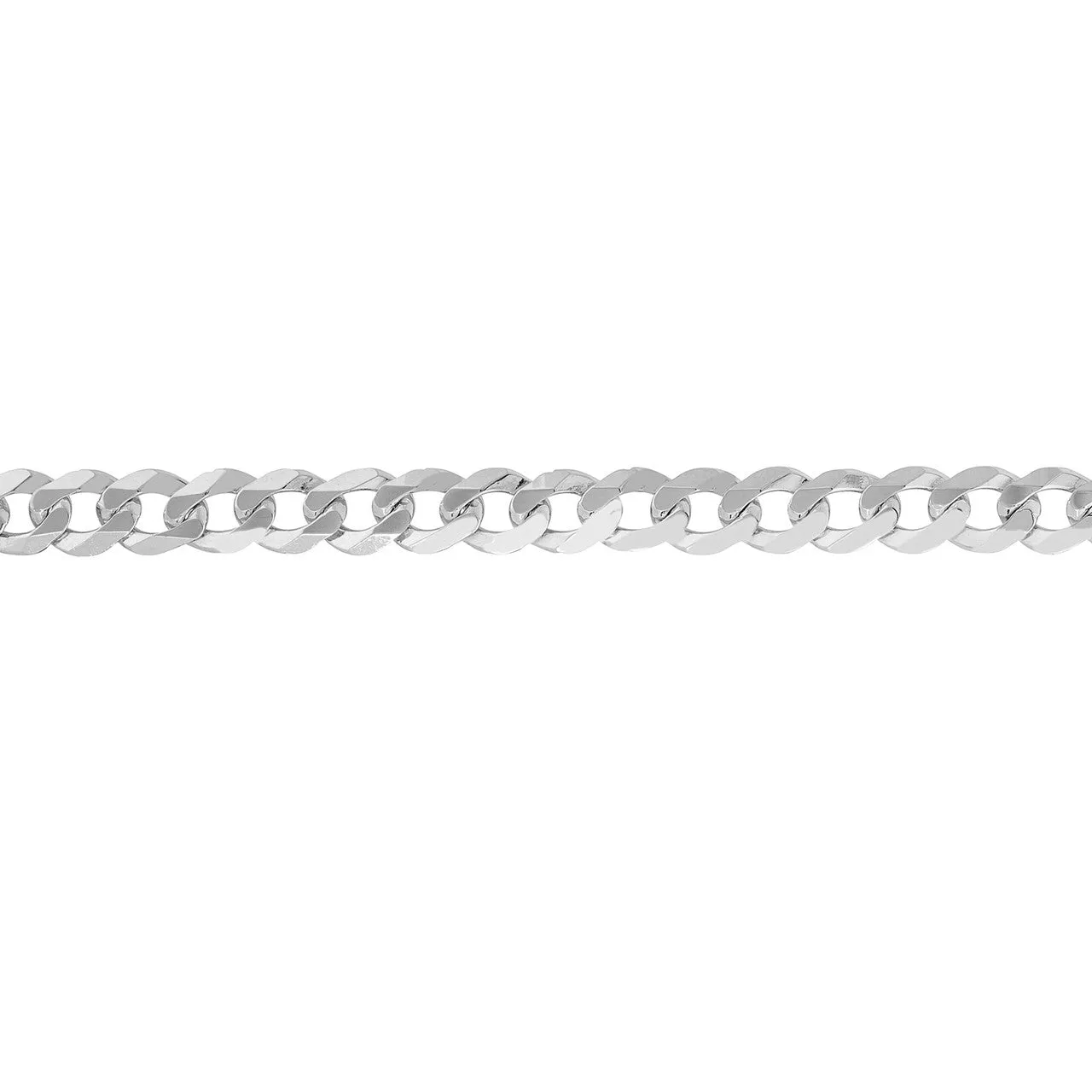 14K Gold 7MM Flat Open Cuban Chain Bracelet