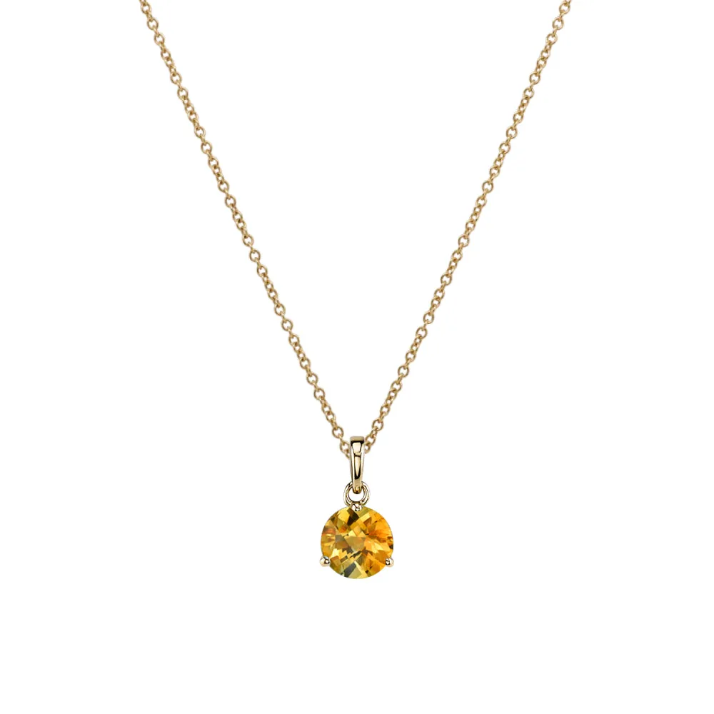 14k Gold 7mm Gemstone Necklace
