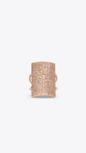 14k Rose Gold Shield Ring