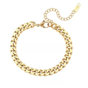 20cm(8") 2.5mm/6mm/8mm Width Curb Chain Bracelet