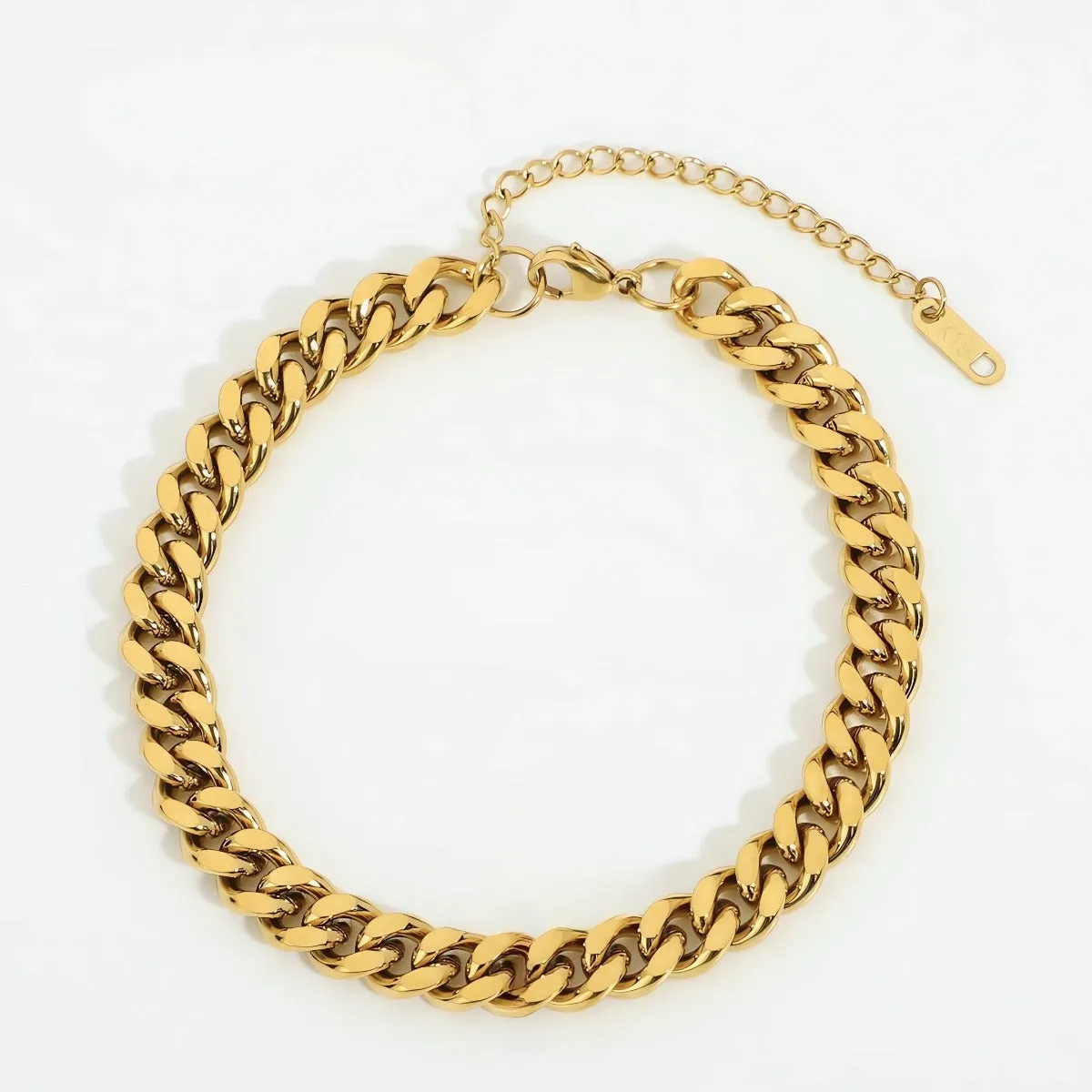20cm(8") 2.5mm/6mm/8mm Width Curb Chain Bracelet