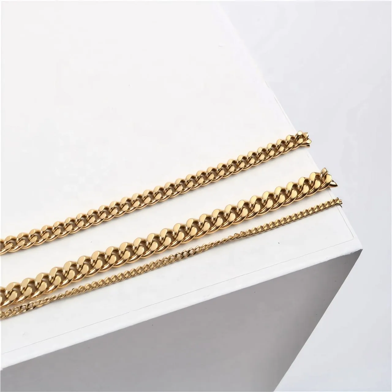 20cm(8") 2.5mm/6mm/8mm Width Curb Chain Bracelet