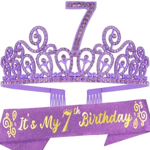 7th Birthday, 7th Birthday Decorations for Girls, 7th Birthday Girl, 7th Birthday Tiara