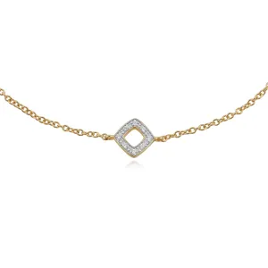 9 karat Gelbes Gold Diamant 7zoll Armband