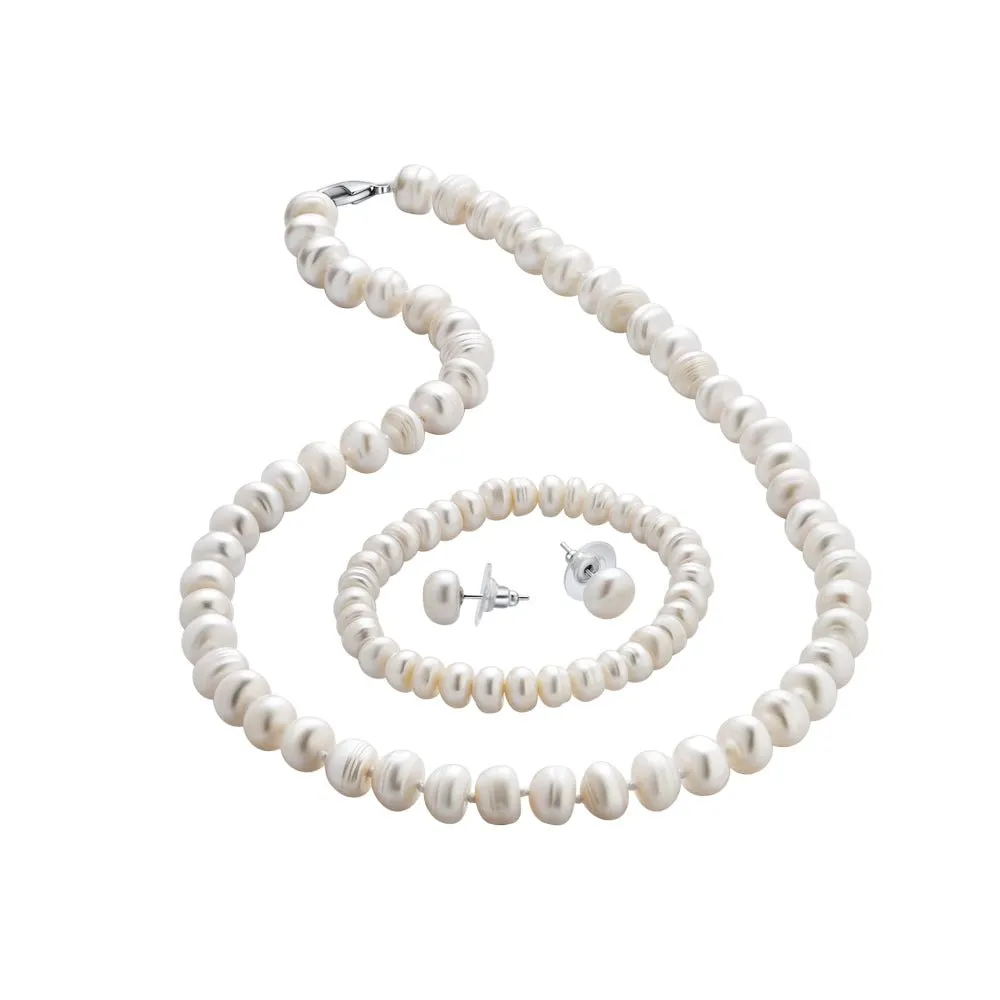 925 Silver Pearl Classic 3 Piece Gift Set