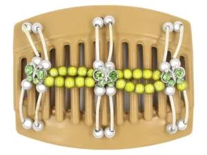 African Butterfly Thick Hair Comb - Flowers Blonde 29