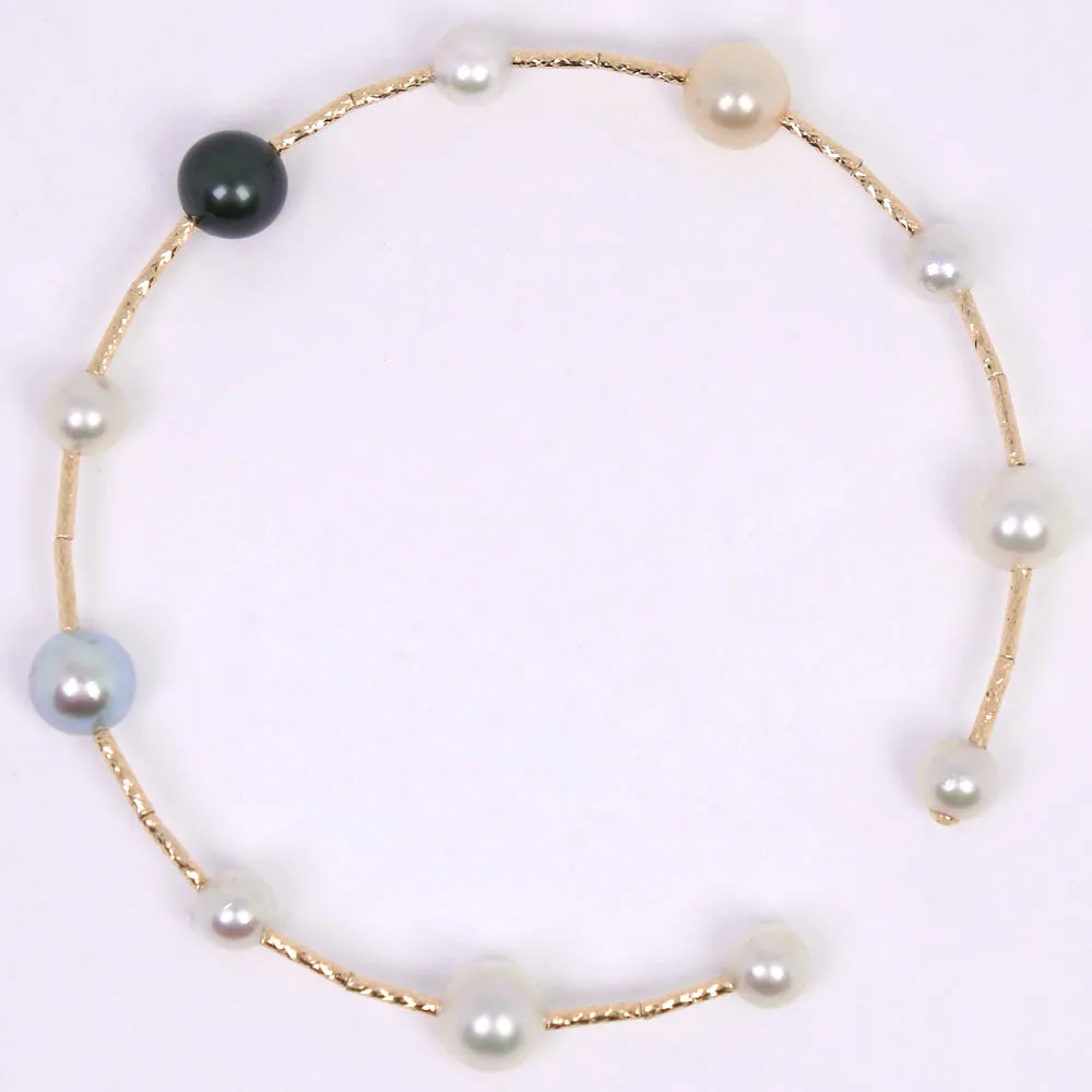 Akoya Pearl Bracelet K18 Yellow Gold