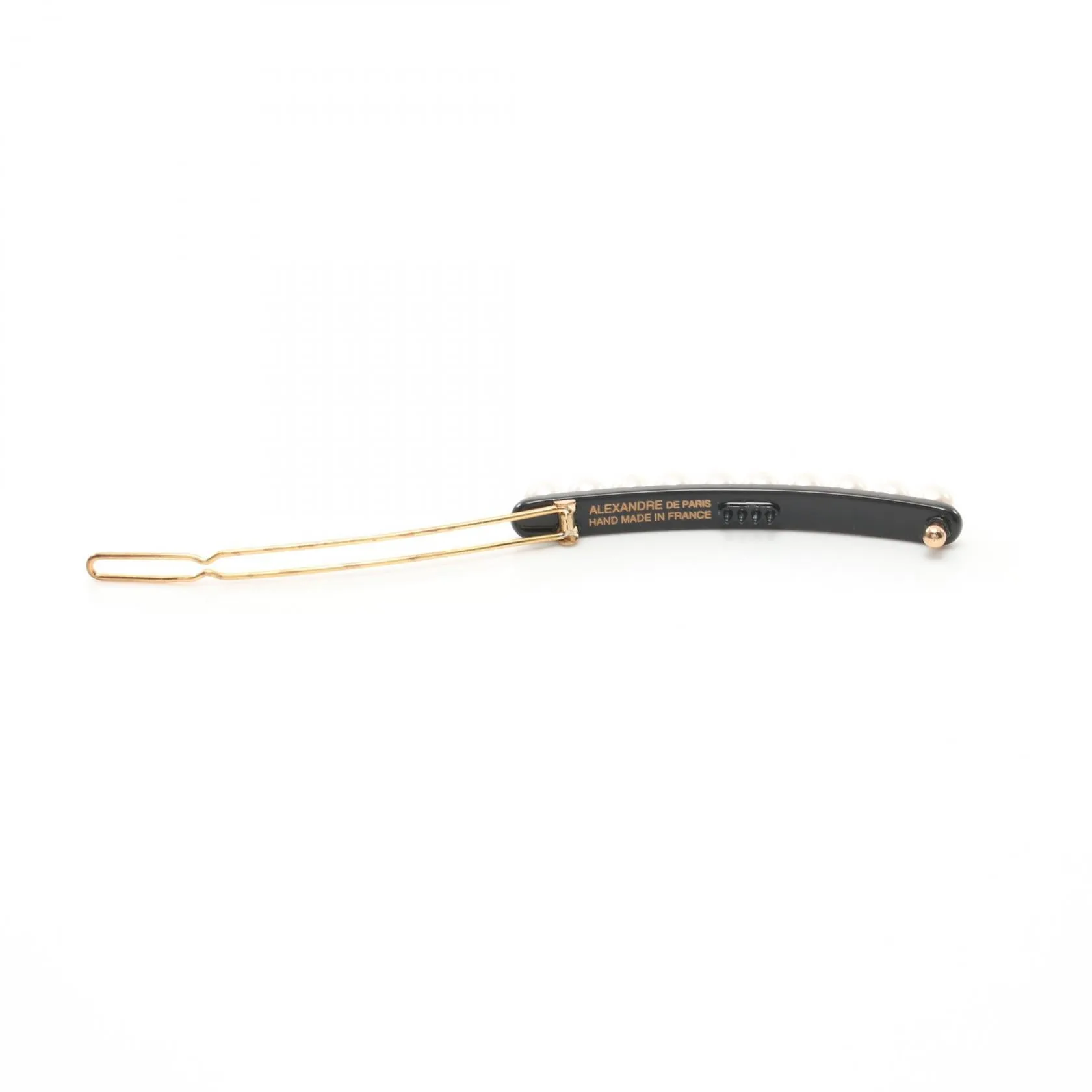 ALEXANDRE DE PARIS Barrette Acetate Fake Pearl