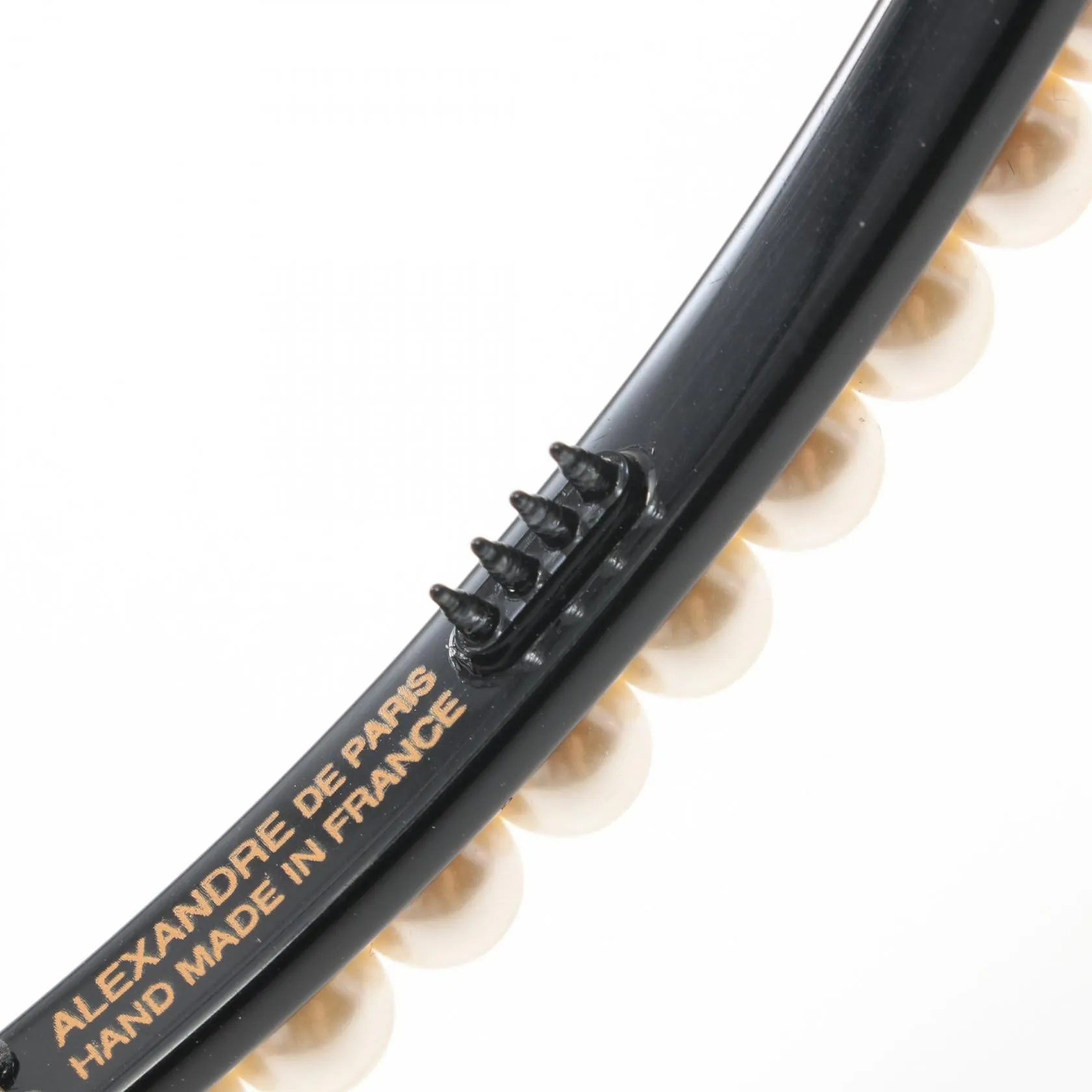 ALEXANDRE DE PARIS Barrette Acetate Fake Pearl