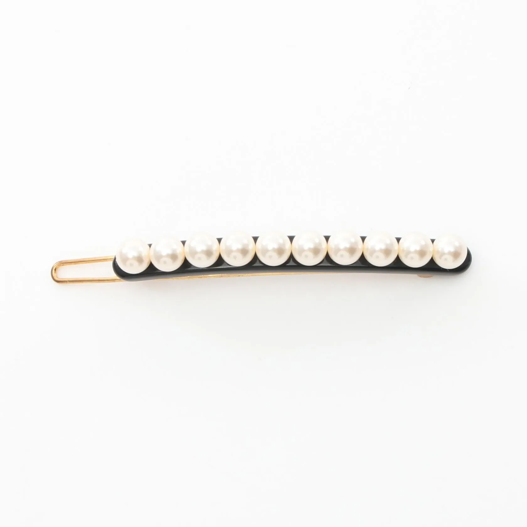 ALEXANDRE DE PARIS Barrette Acetate Fake Pearl