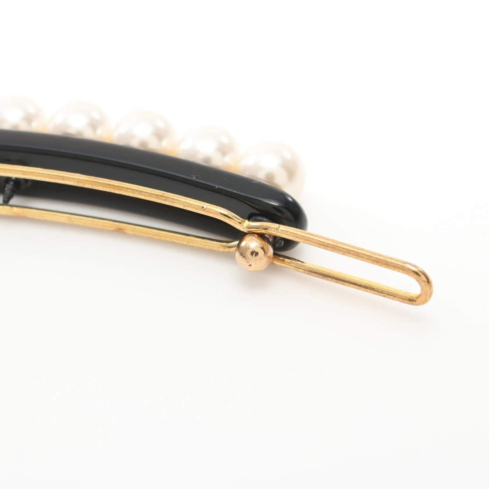 ALEXANDRE DE PARIS Barrette Acetate Fake Pearl