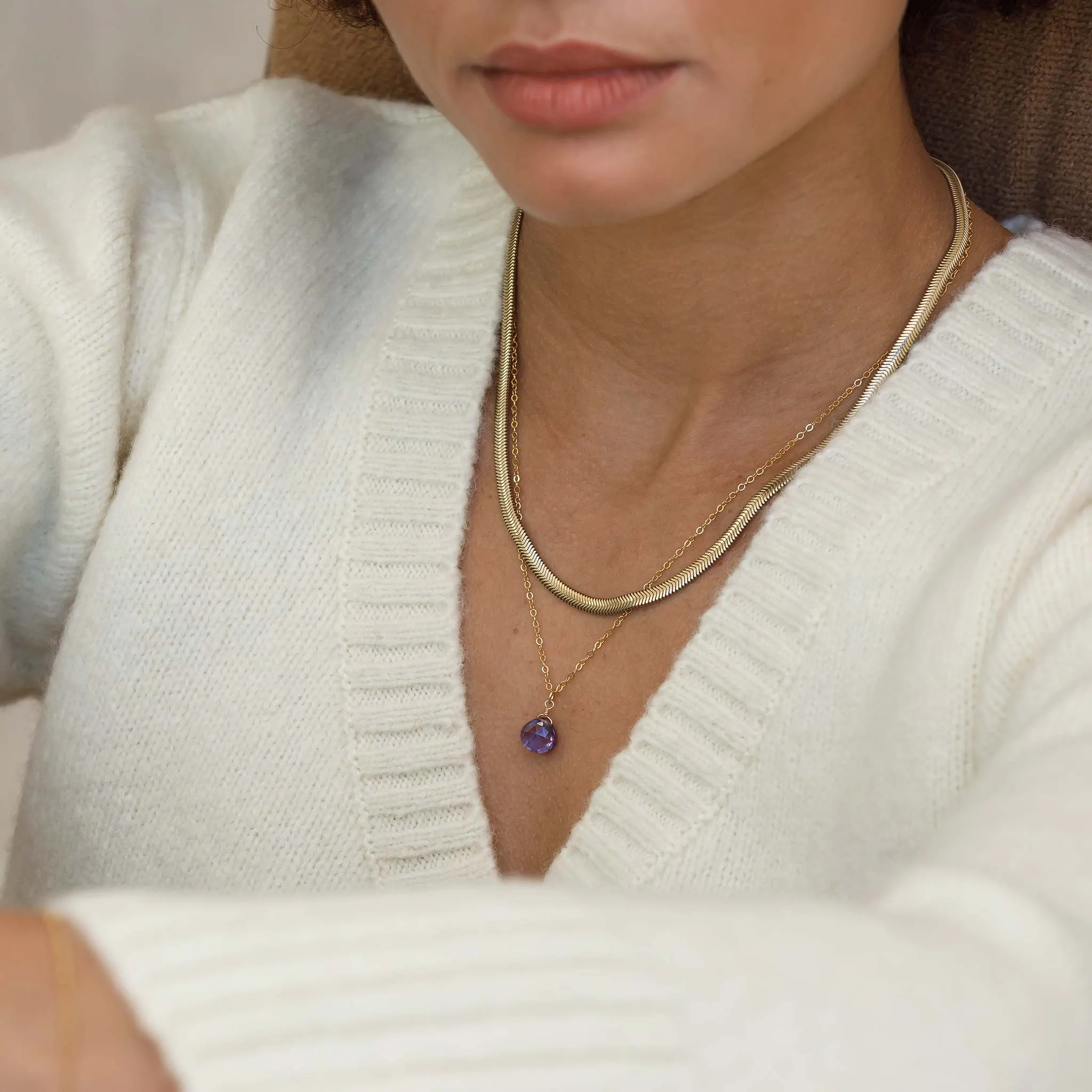 Alexandrite Quartz Pendant Necklace