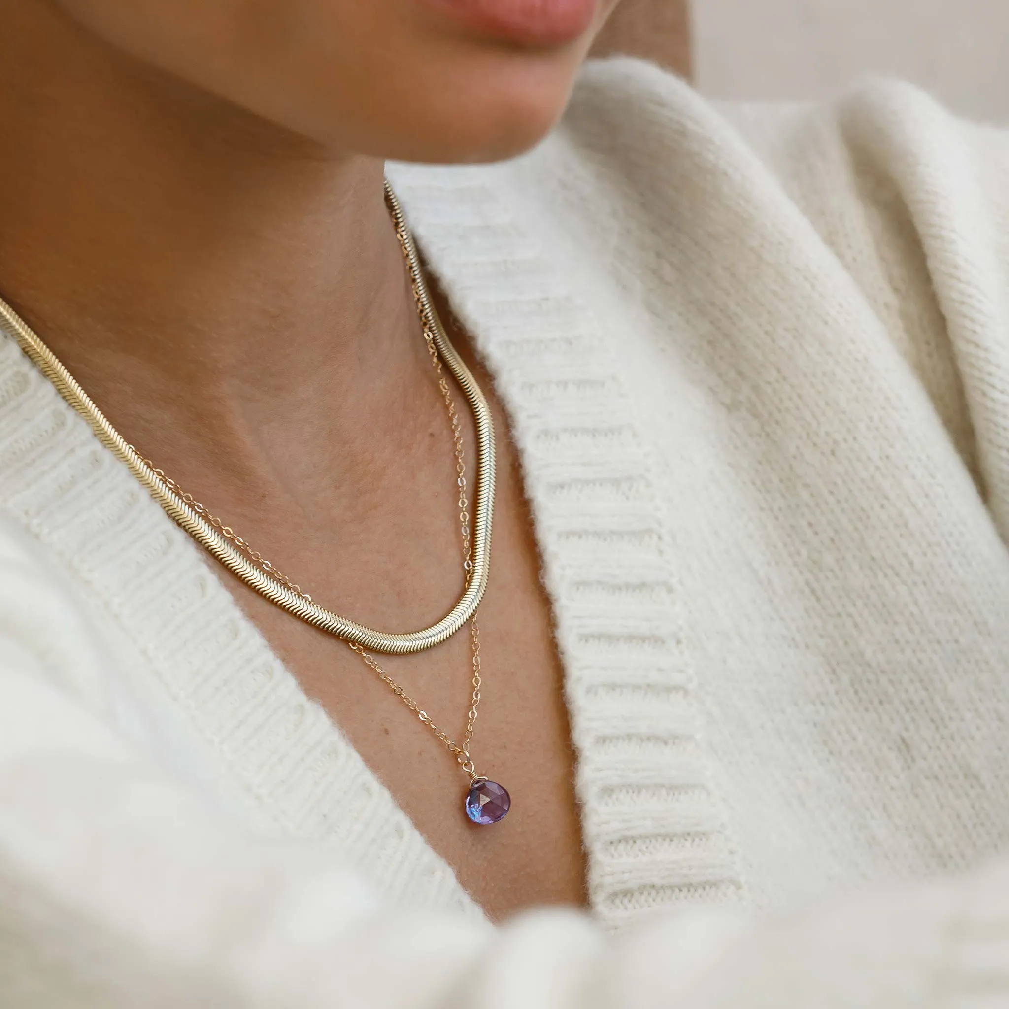 Alexandrite Quartz Pendant Necklace