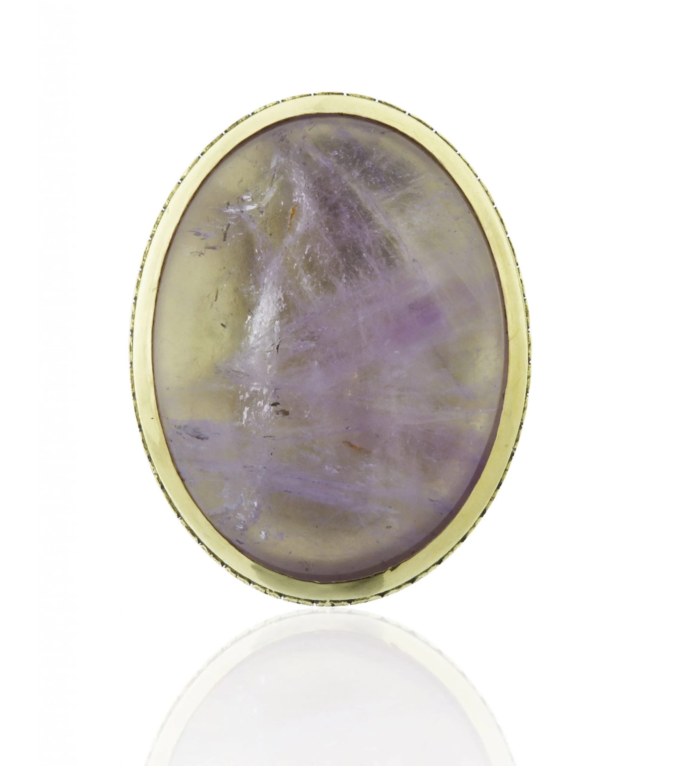 Amethyst Bezel-Set Gold Ring