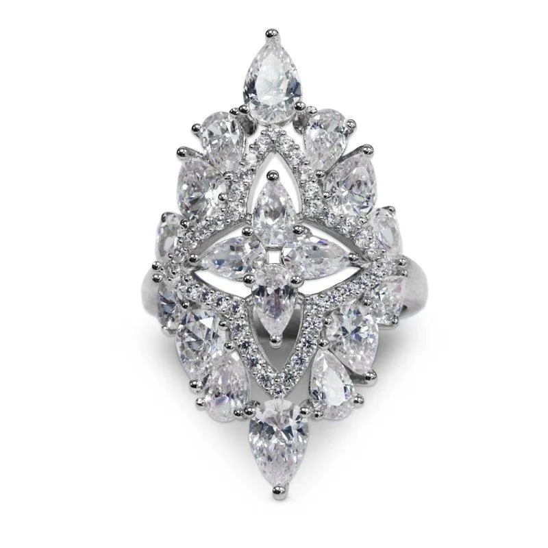 Antoinette Ring White Gold Plated