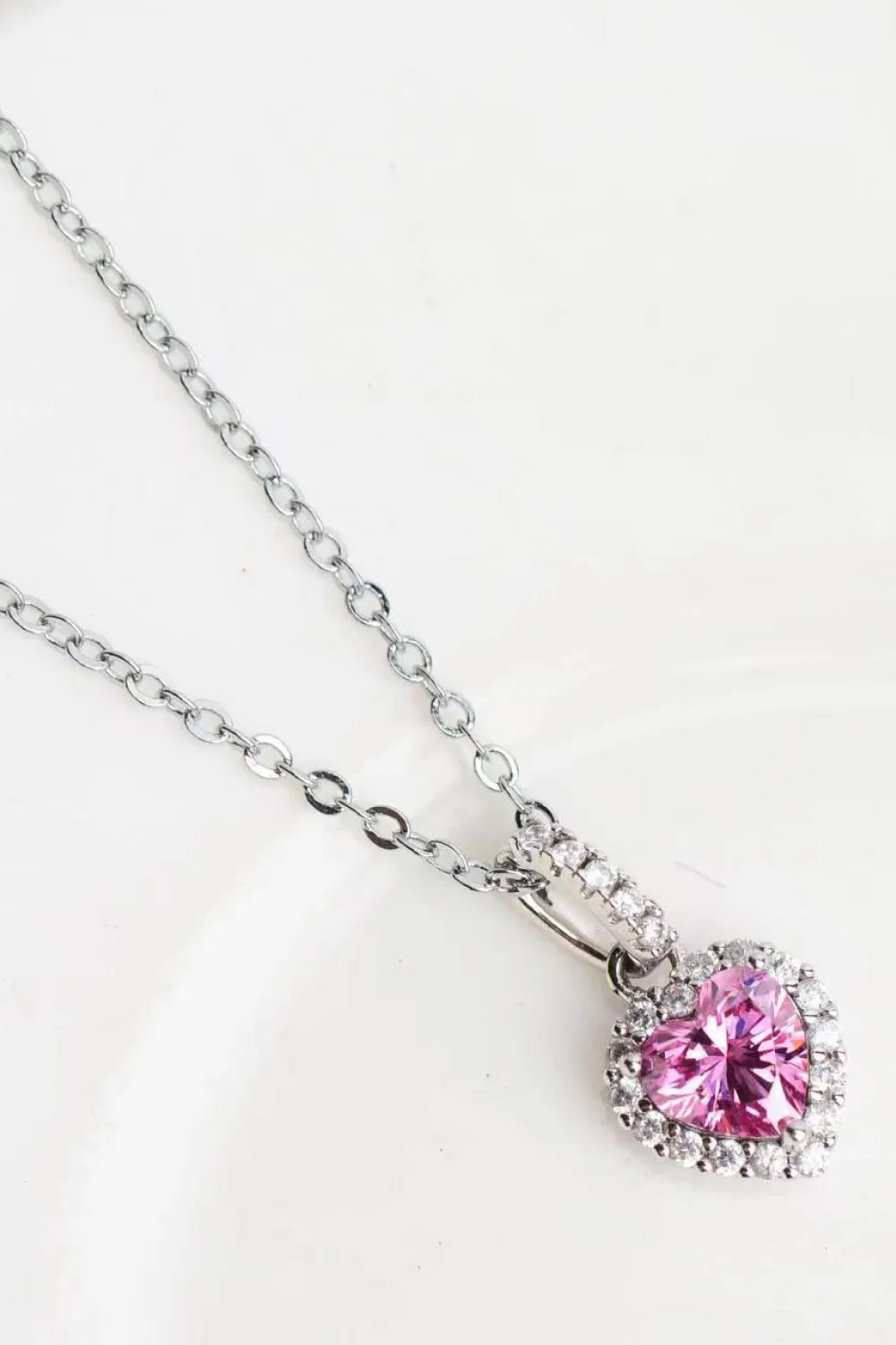 *APP EXCLUSIVE* 1 Carat Moissanite Heart Pendant Necklace
