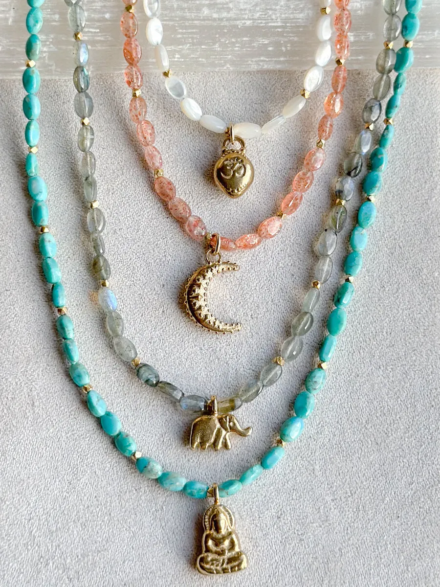 Azure Necklace - Om