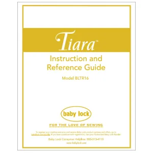 Babylock BLTR16 Tiara Instruction Manual