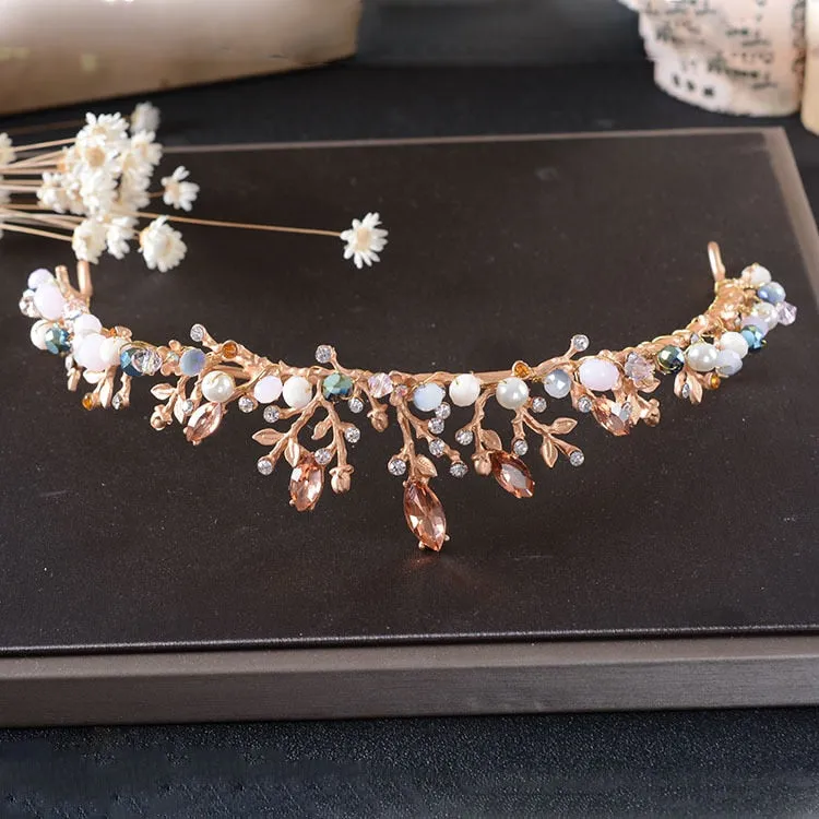 Baroque Vintage Gold Crystal Beads Bridal Jewelry Sets