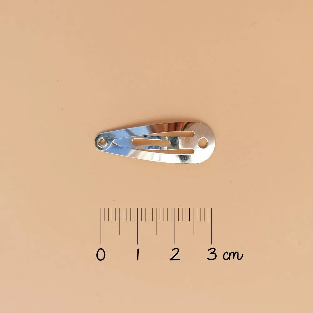 Barrette mini pétale - Liberty Mitsi indigo