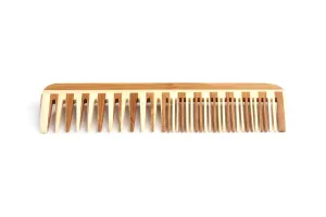 Bass Brushes Large Bamboo Comb Wide Tooth / Fine Tooth Combination 1 Comb