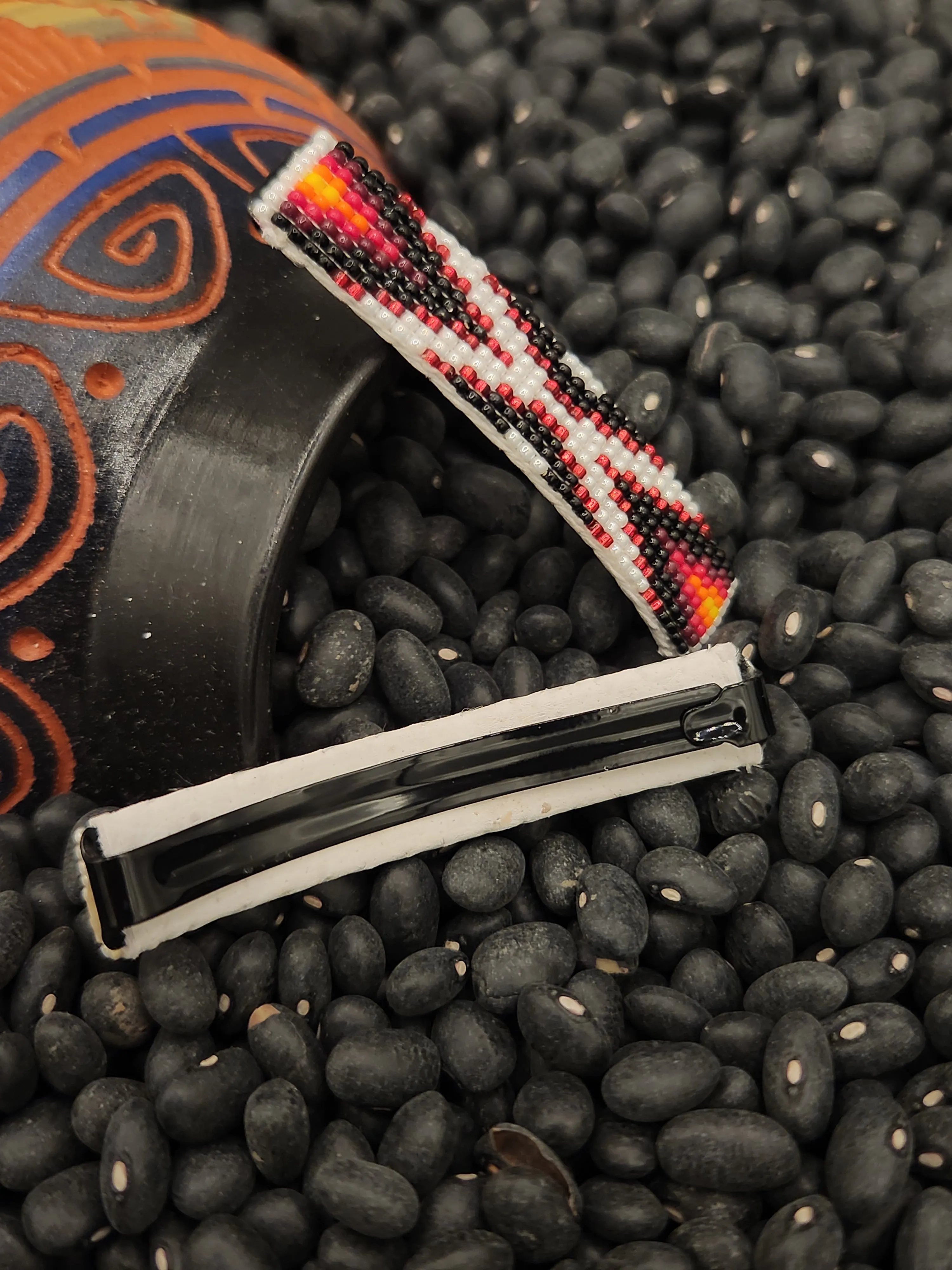 BEADED BARRETTES (PAIR) - BLACK - JUDY WILSON