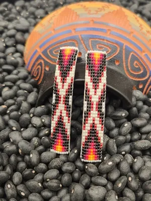 BEADED BARRETTES (PAIR) - BLACK - JUDY WILSON