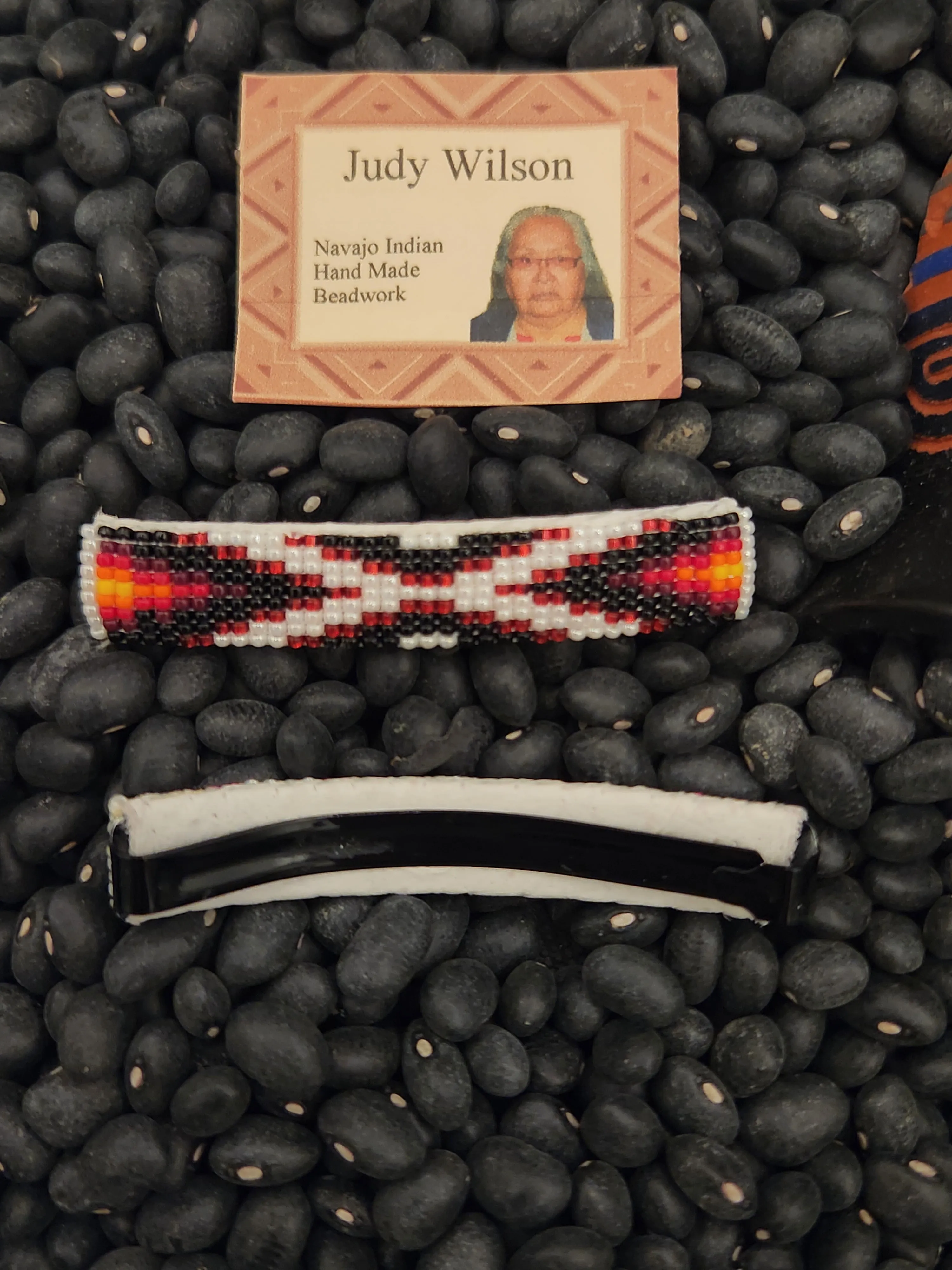 BEADED BARRETTES (PAIR) - BLACK - JUDY WILSON