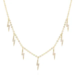 Beau Lightning Necklace | 14K Gold Plated