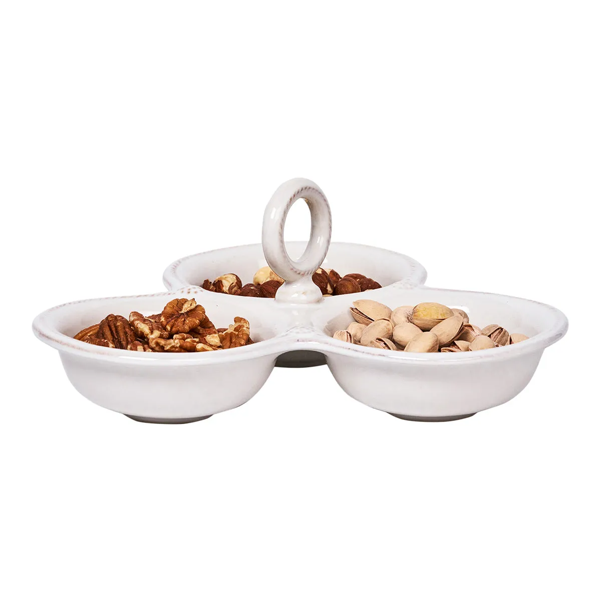 Berry & Thread Triple Bowl Server - Whitewash