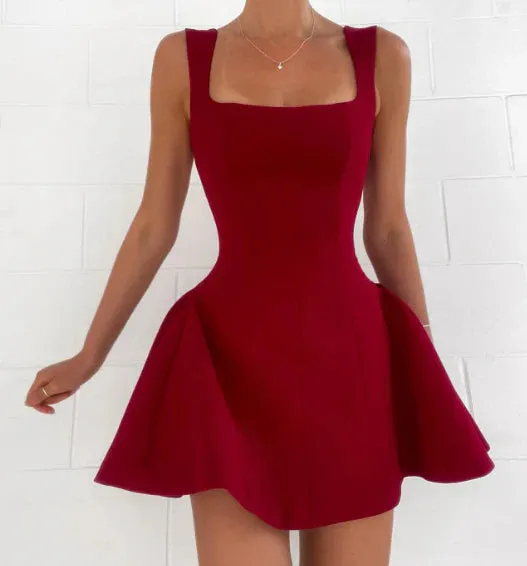 Black A-Line Mini Homecoming Dress Birthday Party Dress Charming Formal Dress