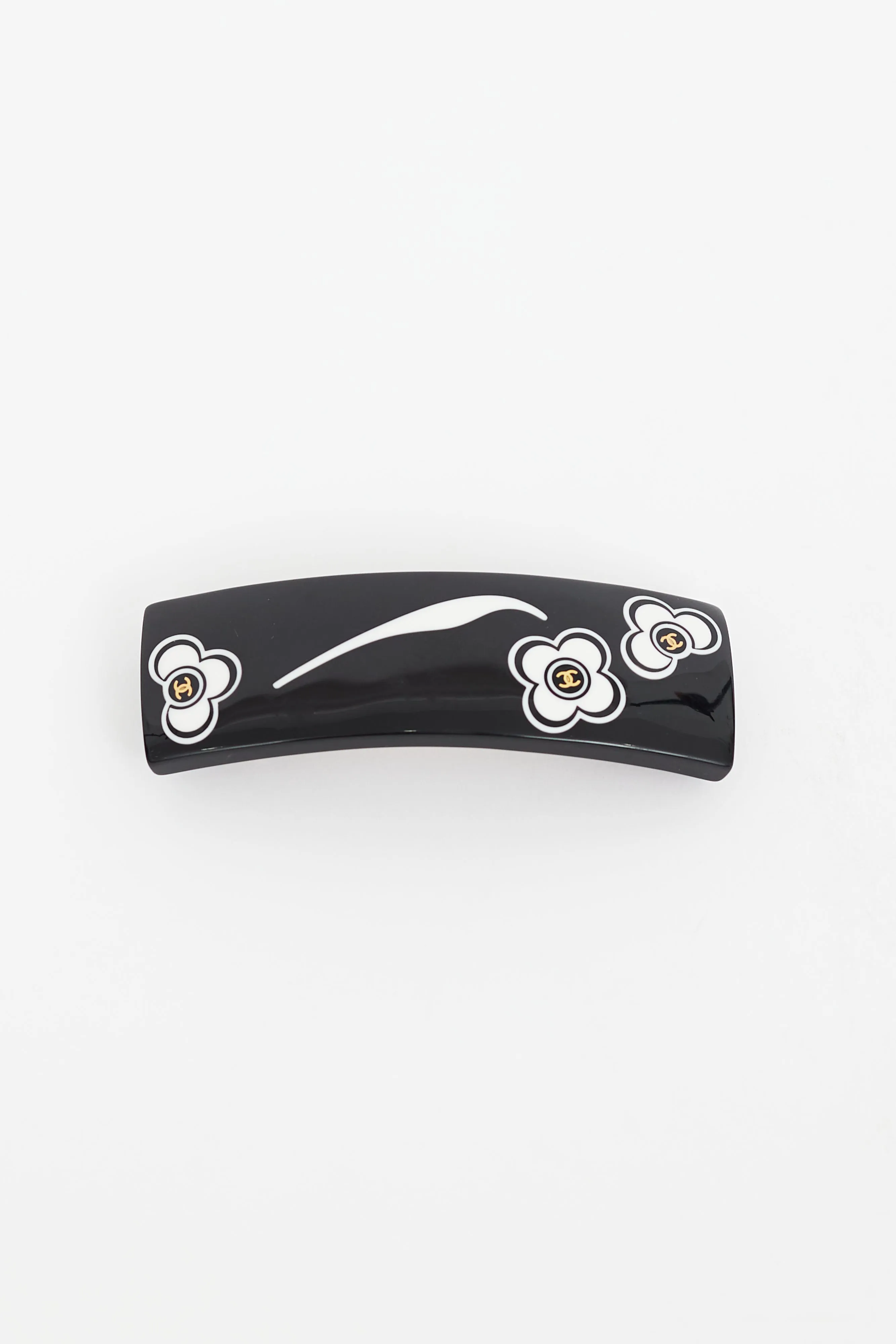 Black & White Enamel Hair Clip
