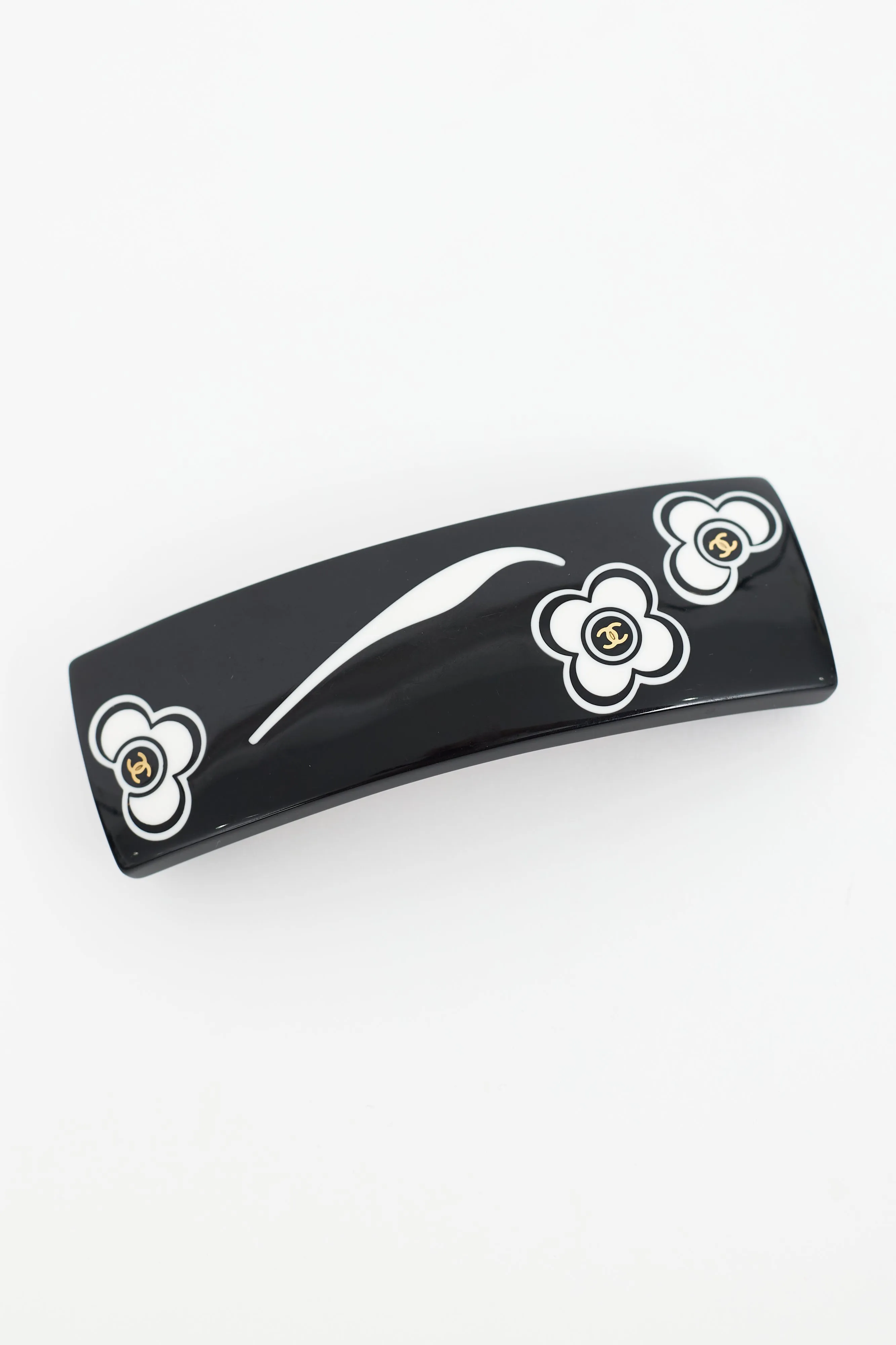 Black & White Enamel Hair Clip