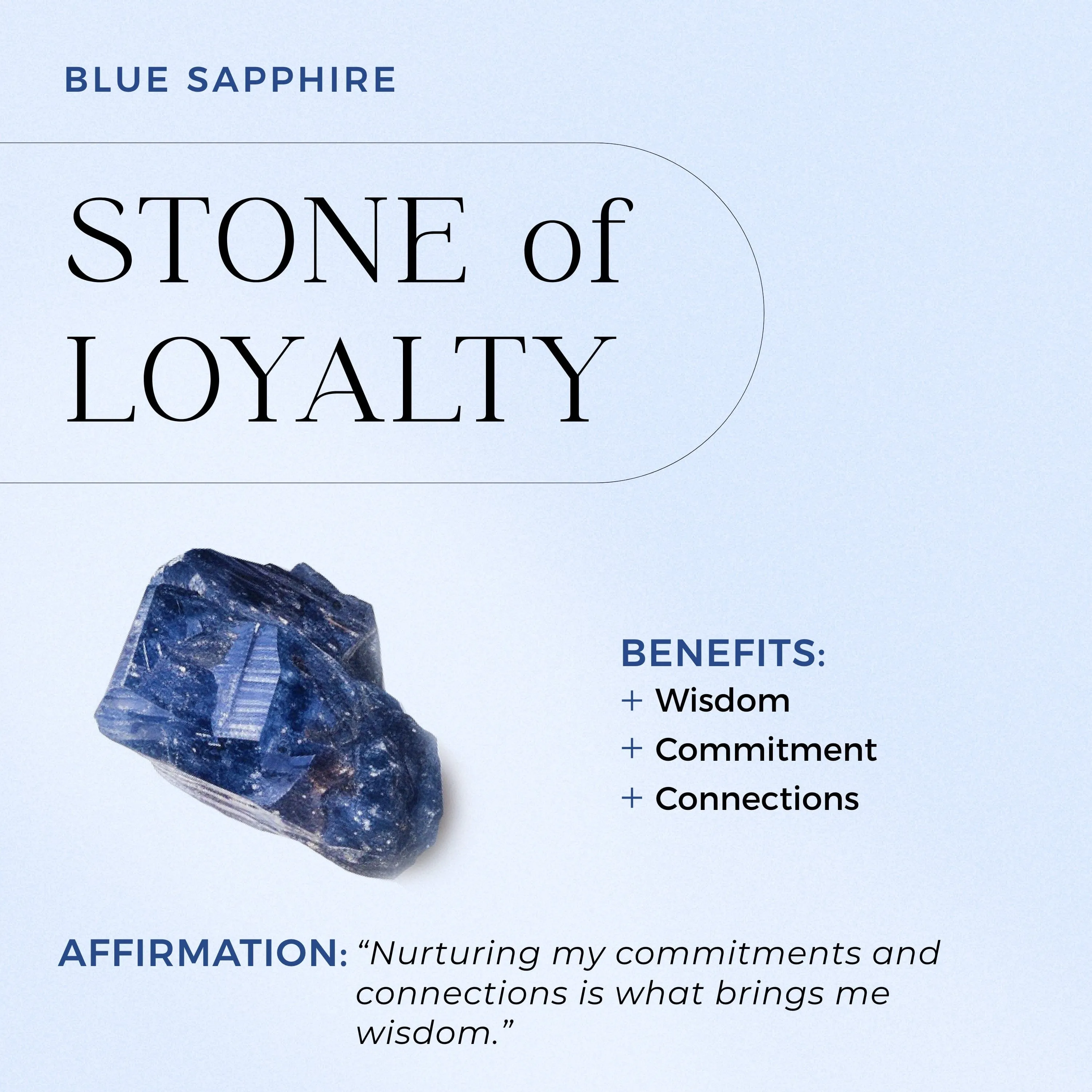 Blue Sapphire White Zircon Ring - Manon