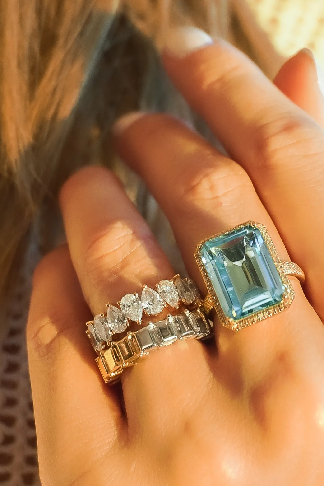 Blue Topaz Cocktail Ring