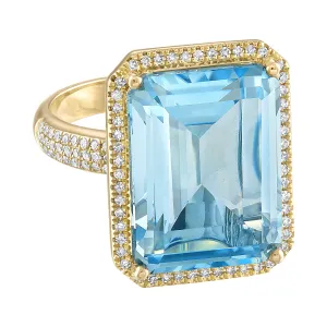 Blue Topaz Cocktail Ring
