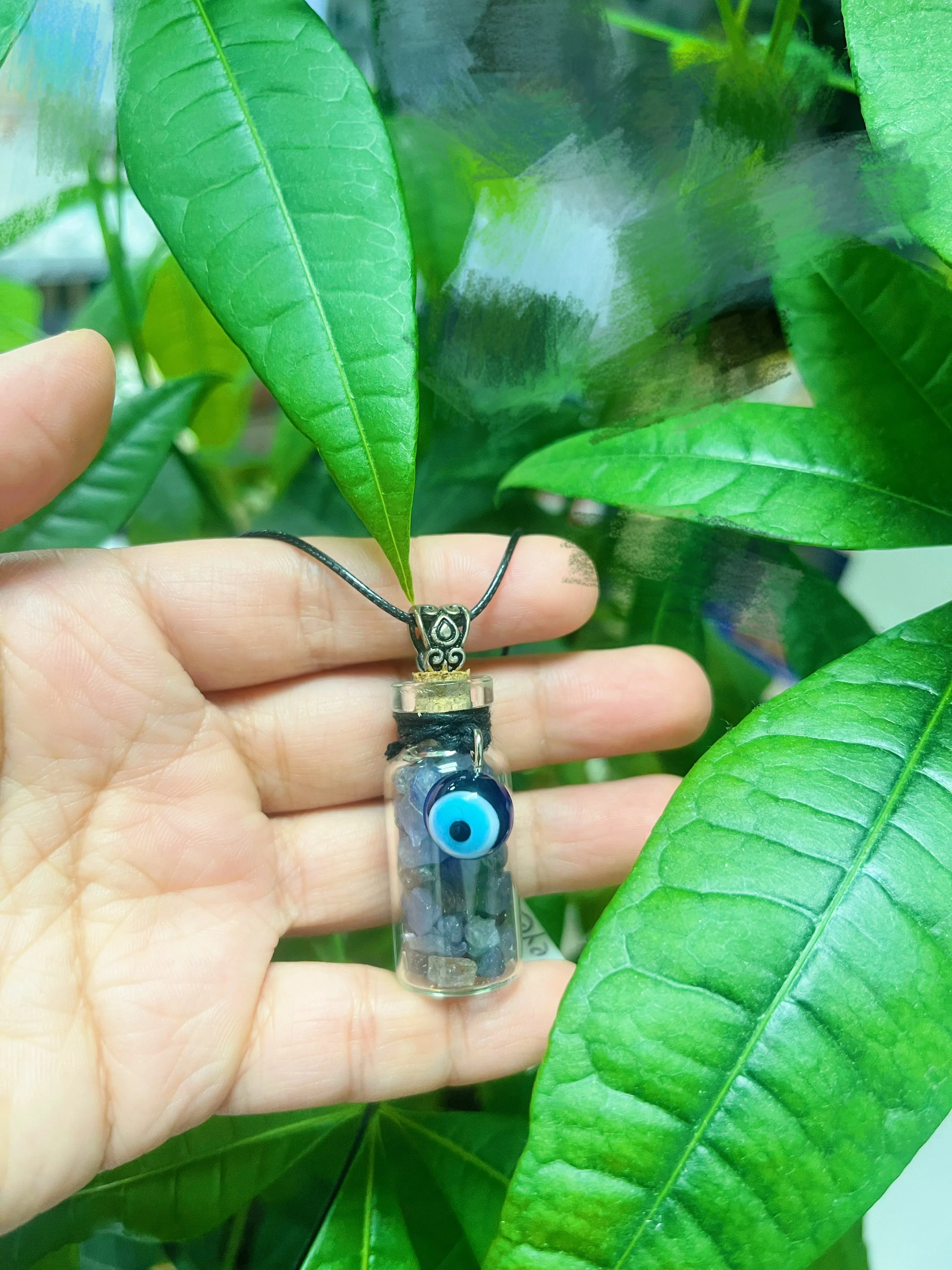 Bottle crystal necklace