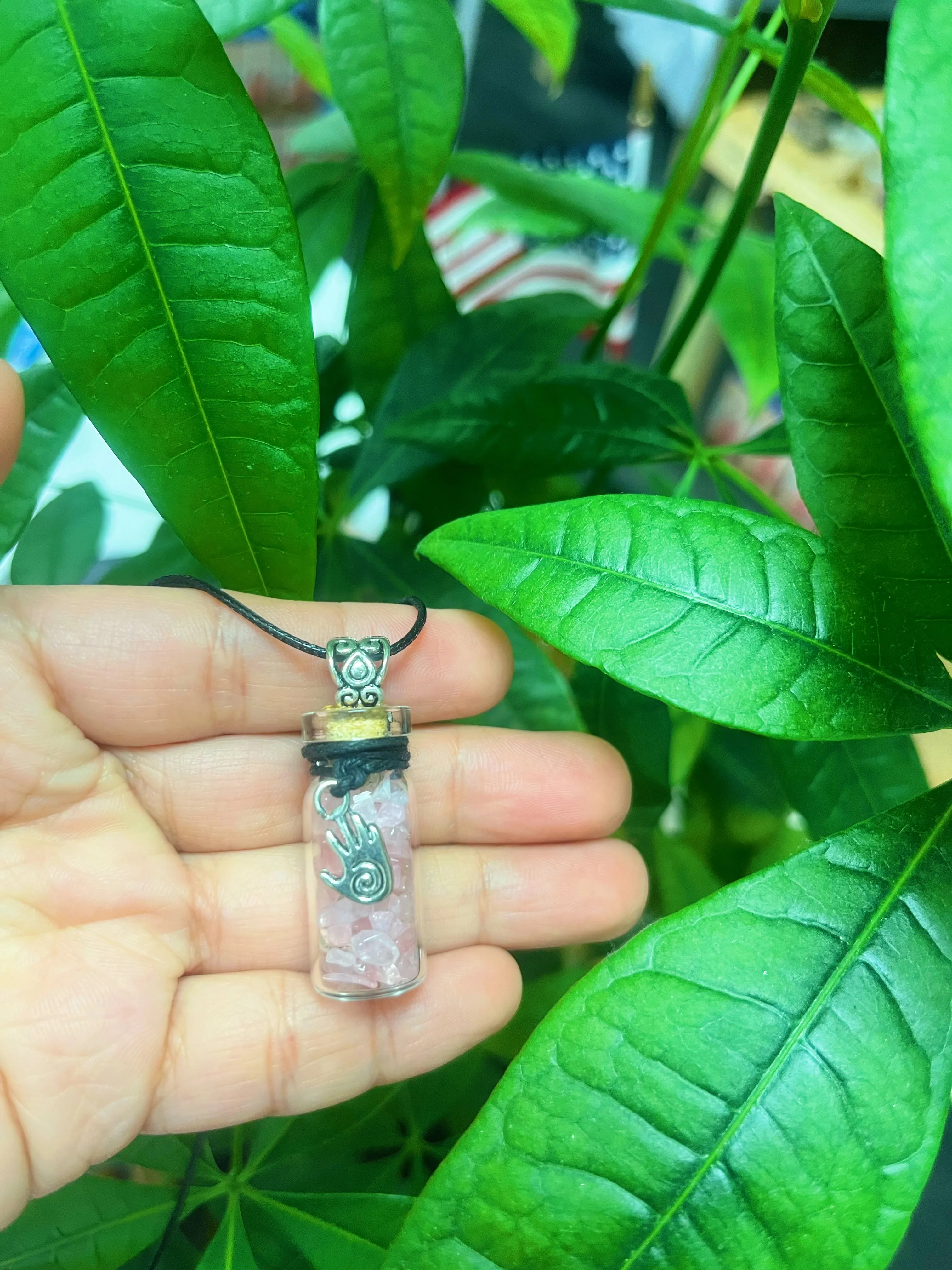 Bottle crystal necklace