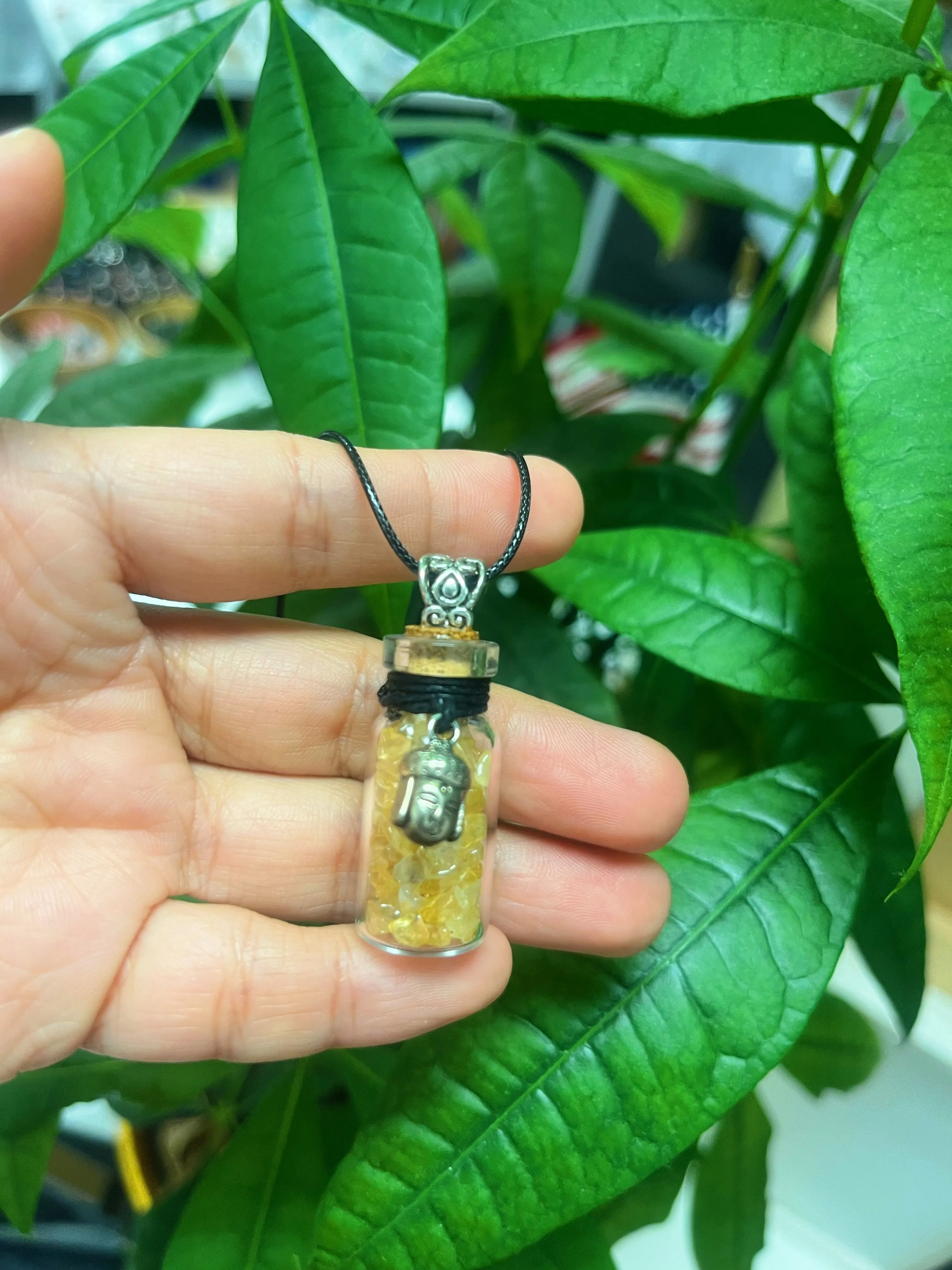 Bottle crystal necklace