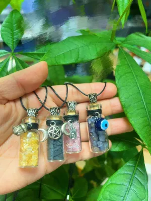 Bottle crystal necklace