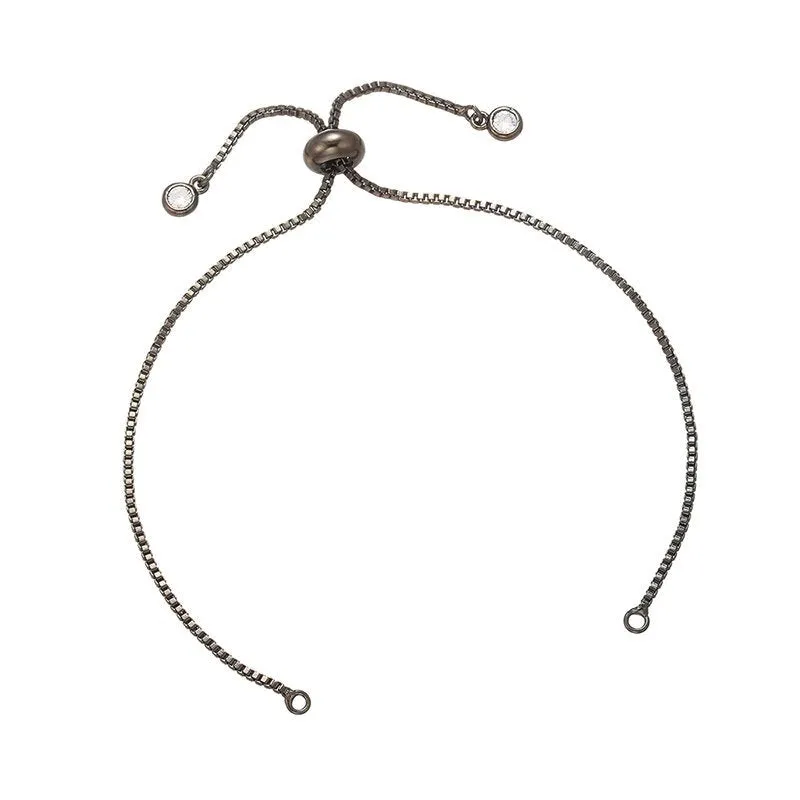 Bracelet Chains - Ball Chains Bracelet Silver Ball - Adjustable Box Chain Bolo Bracelet Silver Box Chain With Slider for Jewelry Making
