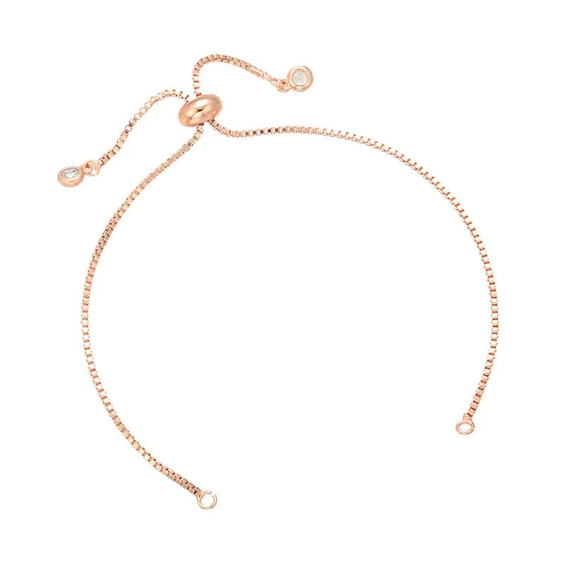 Bracelet Chains - Ball Chains Bracelet Silver Ball - Adjustable Box Chain Bolo Bracelet Silver Box Chain With Slider for Jewelry Making