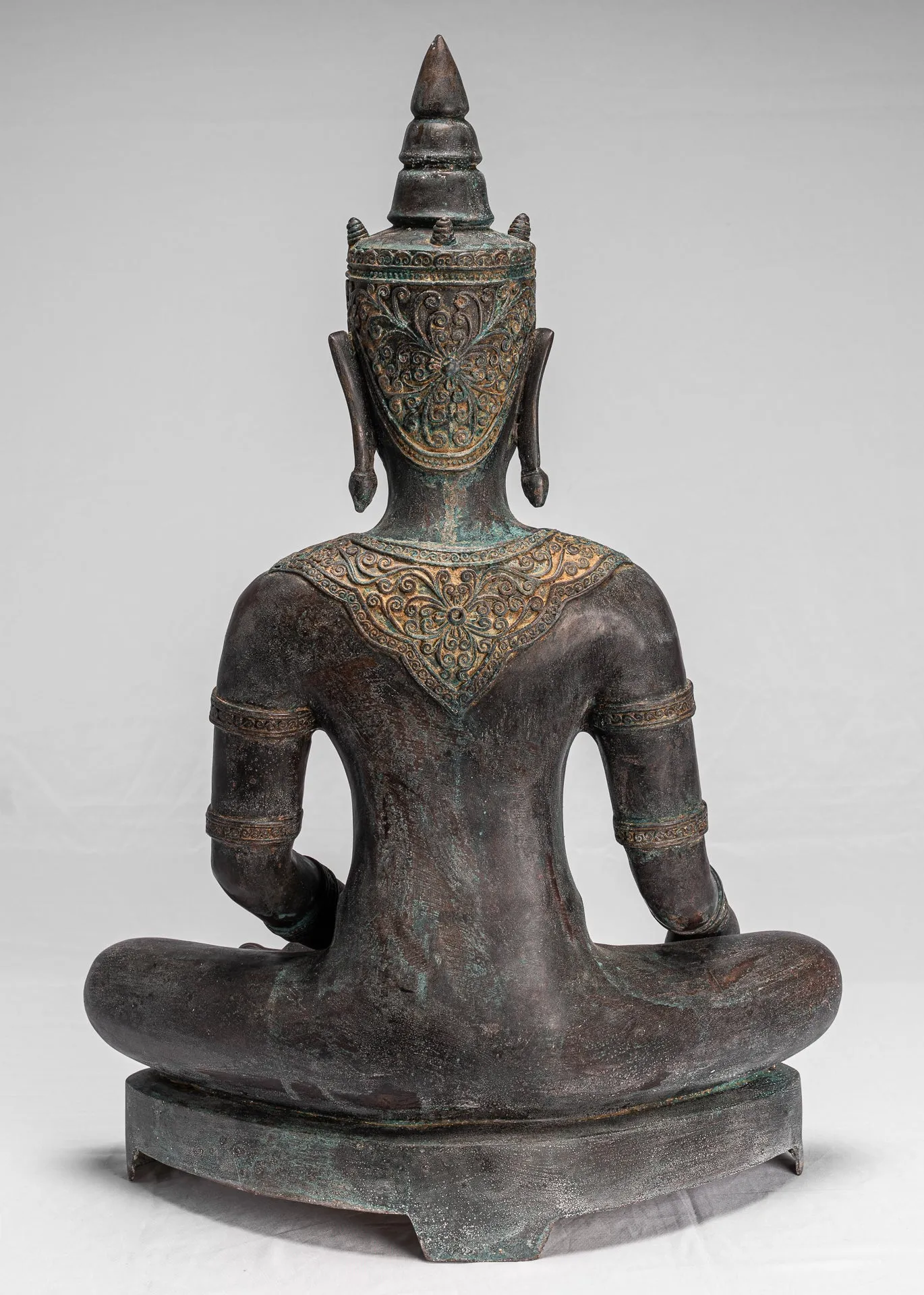 Buddha Statue - Antique Thai Style Ayutthaya Seated Enlightenment Buddha Statue - 74cm/30"