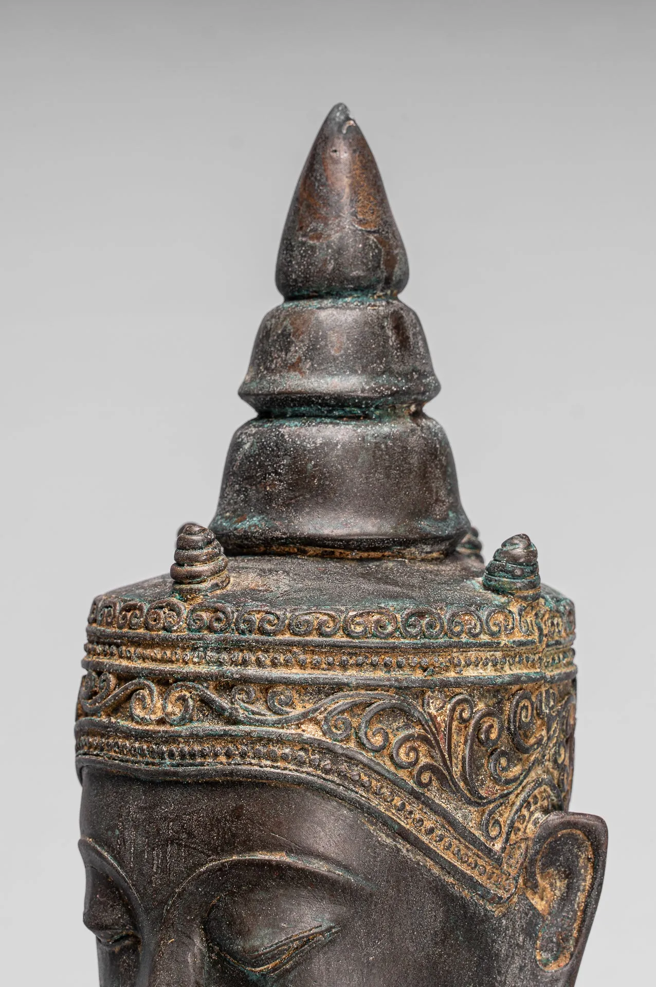 Buddha Statue - Antique Thai Style Ayutthaya Seated Enlightenment Buddha Statue - 74cm/30"