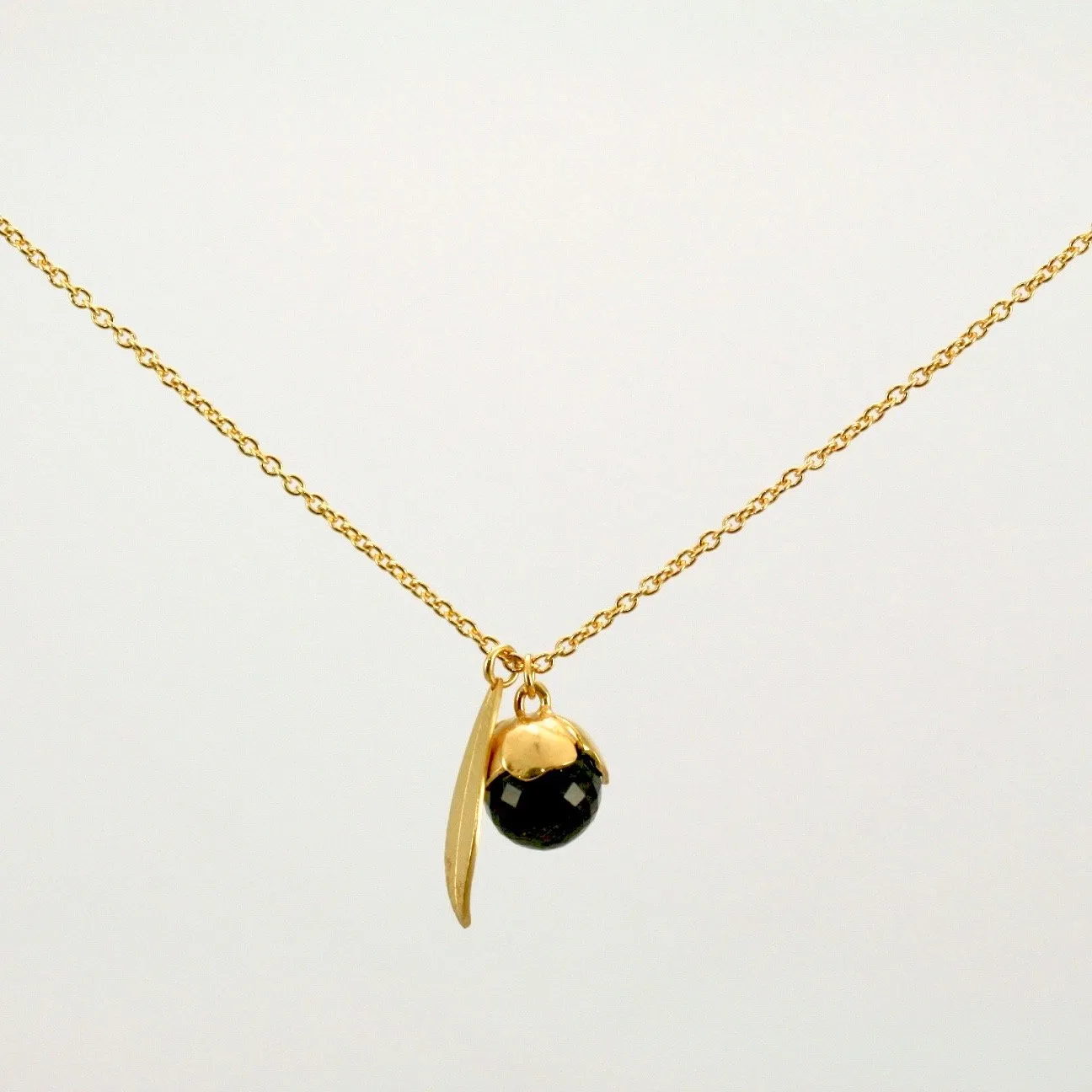 Buttercup & Facetted Stone Necklace floral Jewellery