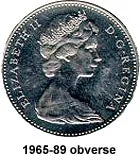 Canada Copper 1987 5 cents  (Elizabeth II) 4.6gr .750