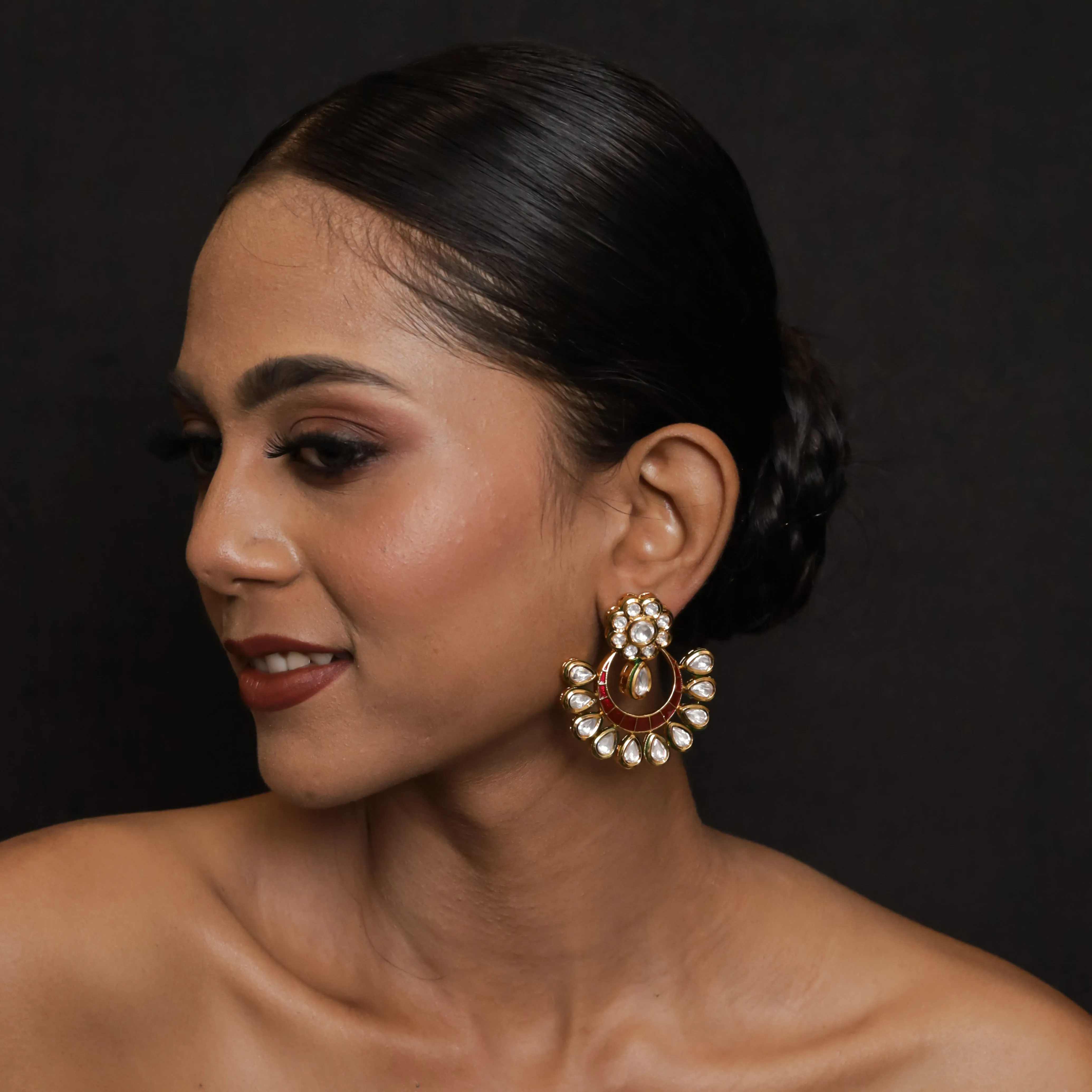 Chandbali Kundan Earring 6559-28